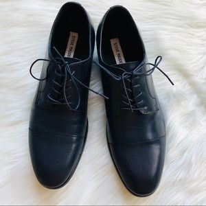 Steve Madden Men’s Navy Journee Leather Oxfords 9
